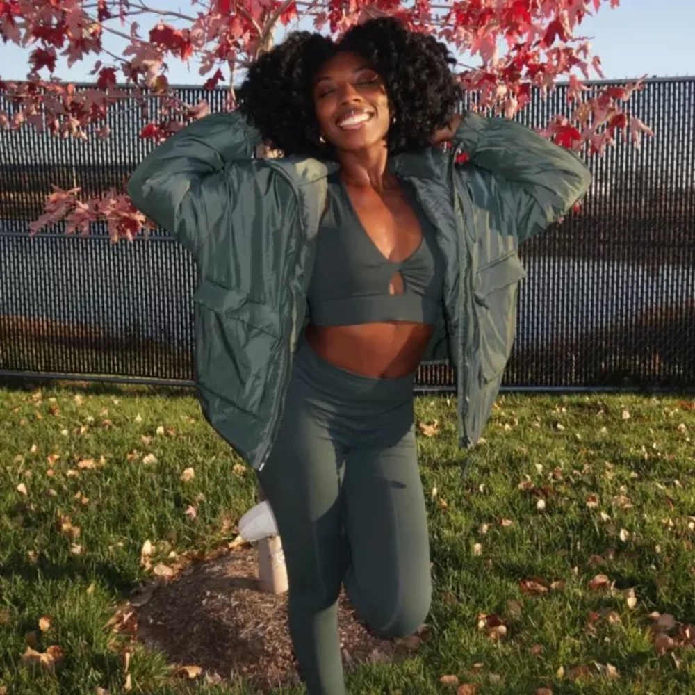 Fabletics ๐๐โ๏ธGreen All Weather Jacket - Sz Small -NWT - Picture 7 of 10